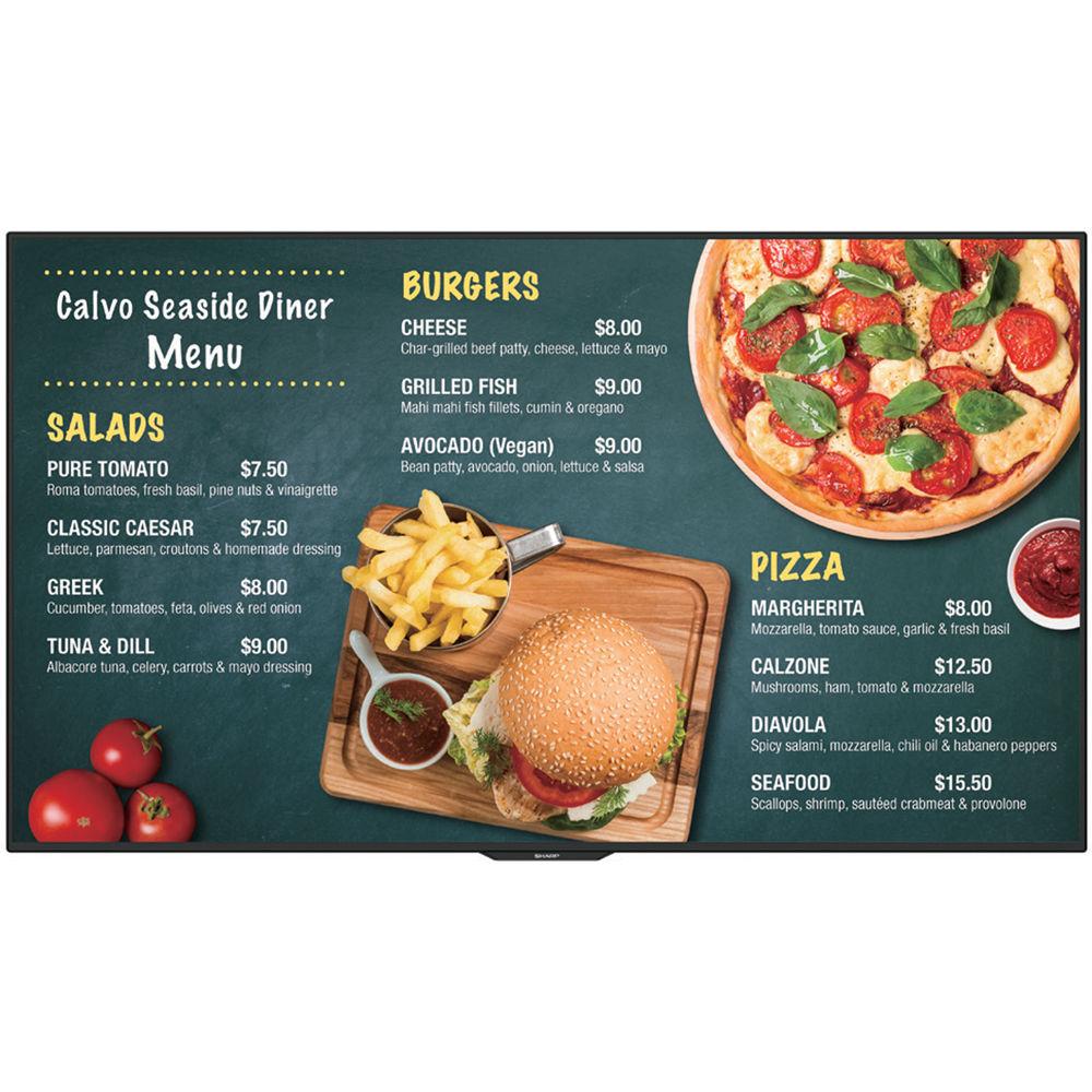 Sharp 70" Class Commercial LCD Display Brilliant Ultra High Definition Resolution