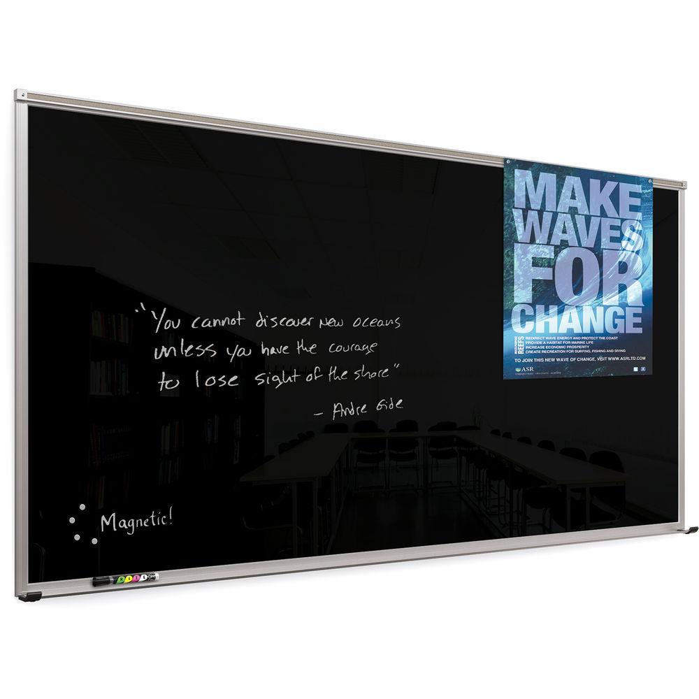 Balt Framed Magnetic Glass Dry Erase Whiteboard