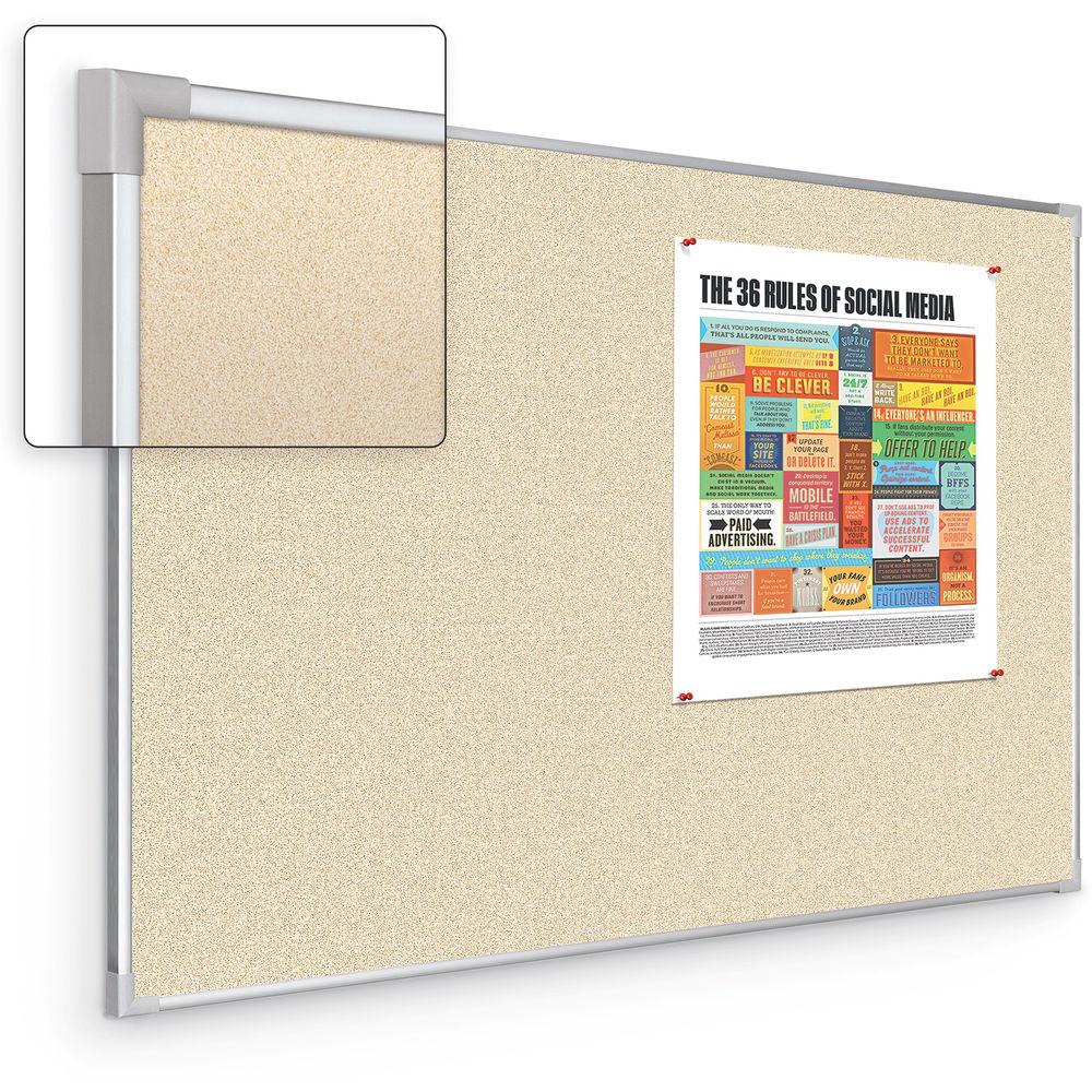 Best Rite Pebbles Vinyl Tackboard with Silver Ultra-Trim