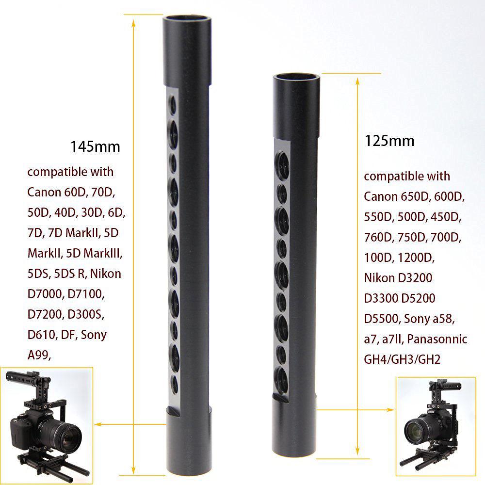 CAMVATE Camera Cage Rig with Top Handle, Tripod Plate & Rods for DSLR Mirrorless