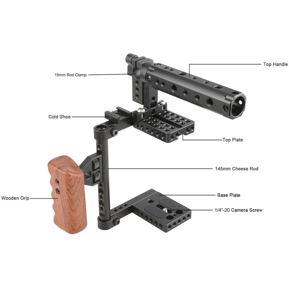 CAMVATE Camera Cage With Top And Left-Side Handle