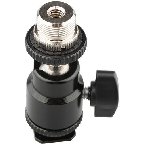CAMVATE Mini Ball Head Shoe Mount with 5 8"-27 Thread Adapter