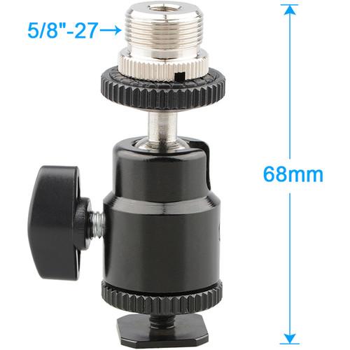 CAMVATE Mini Ball Head Shoe Mount with 5 8"-27 Thread Adapter