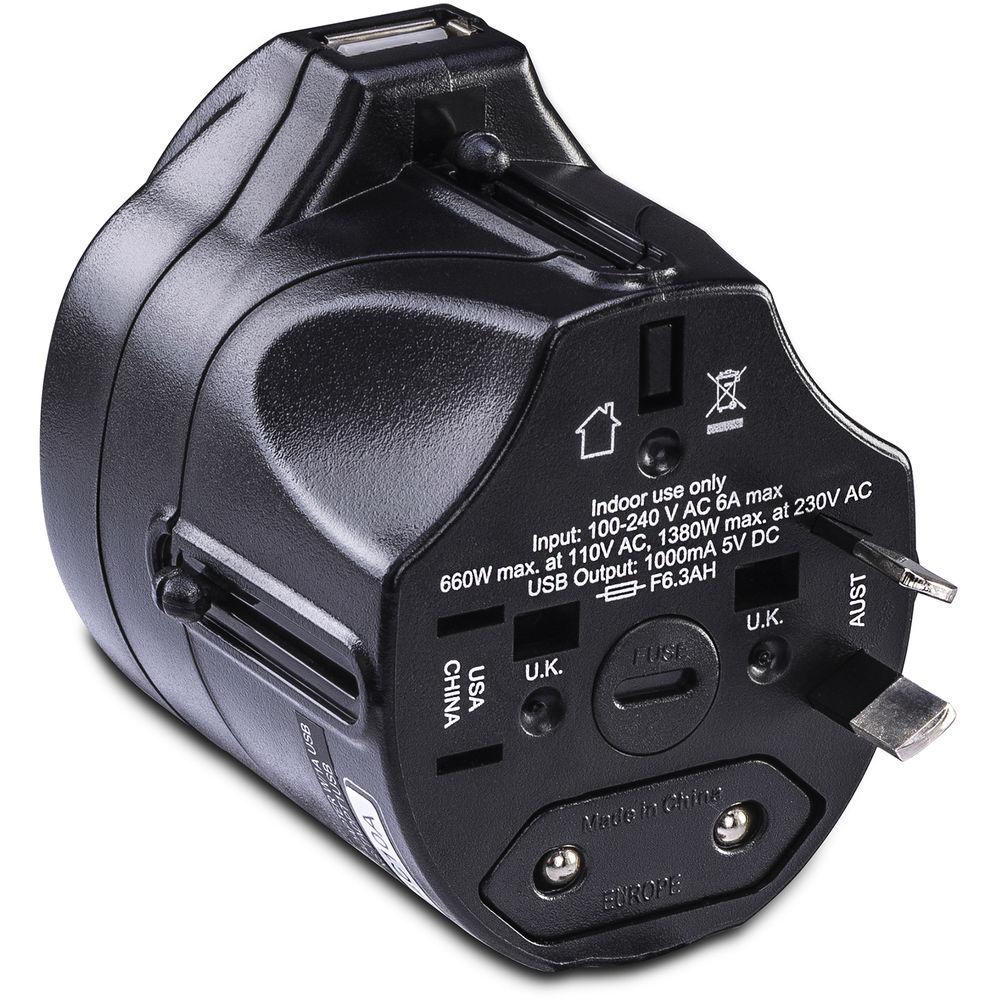 CyberPower TRA1A21U Universal Travel Adapter with USB Type-A Port