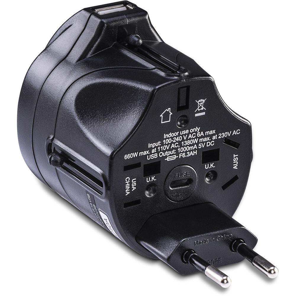 CyberPower TRA1A21U Universal Travel Adapter with USB Type-A Port