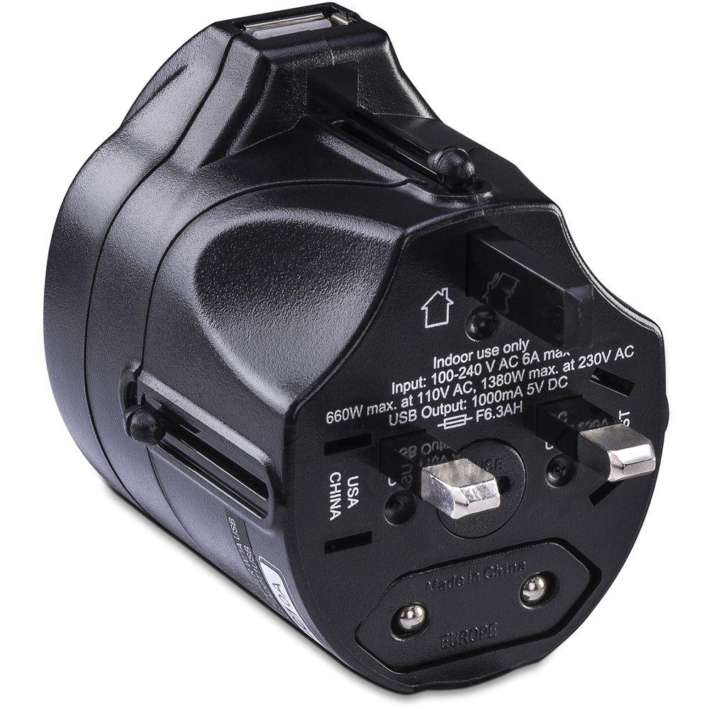 CyberPower TRA1A21U Universal Travel Adapter with USB Type-A Port