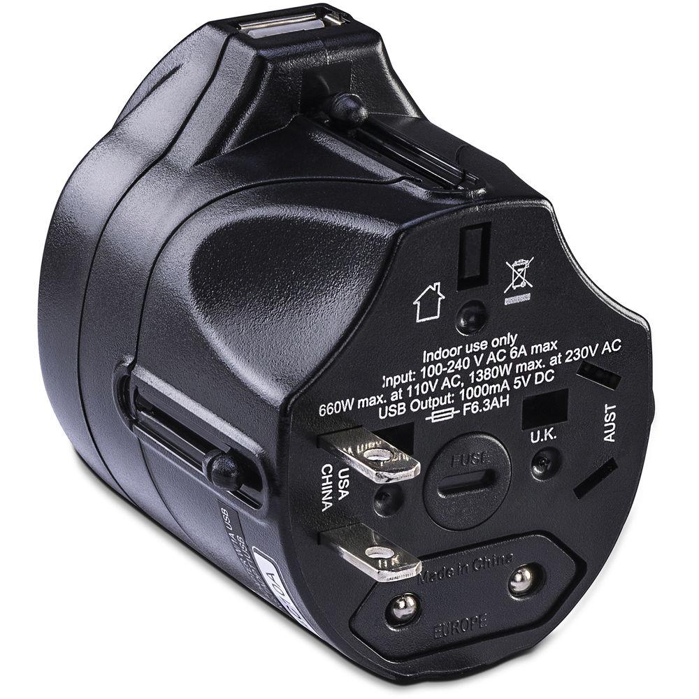 CyberPower TRA1A21U Universal Travel Adapter with USB Type-A Port