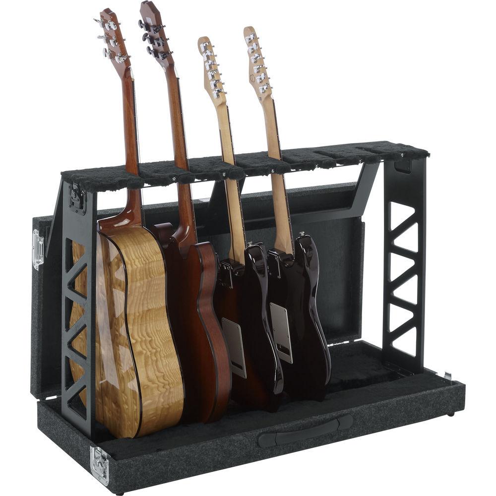 Gator Cases Compact Rack Style 6 Guitar Stand That Folds Into Case