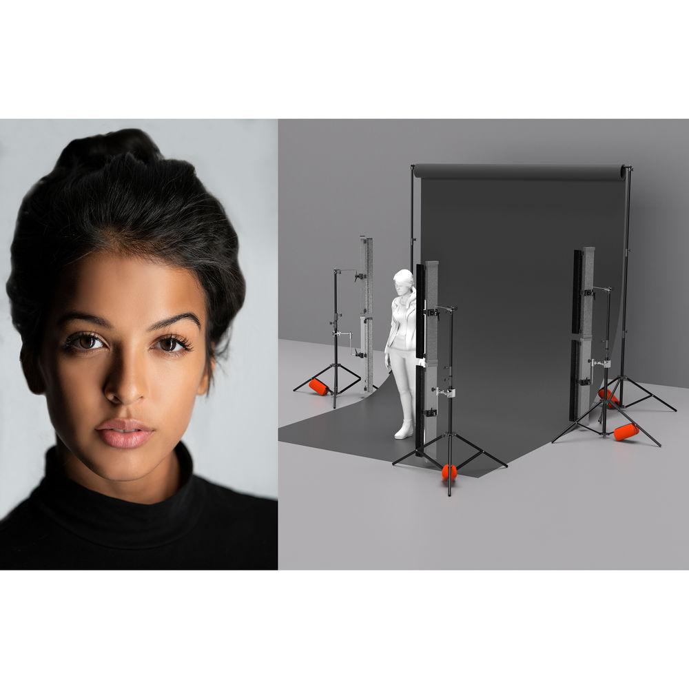 Genaray Stacked Lighting 36" Soft Strip 6-Light Standard Kit with Light Stands