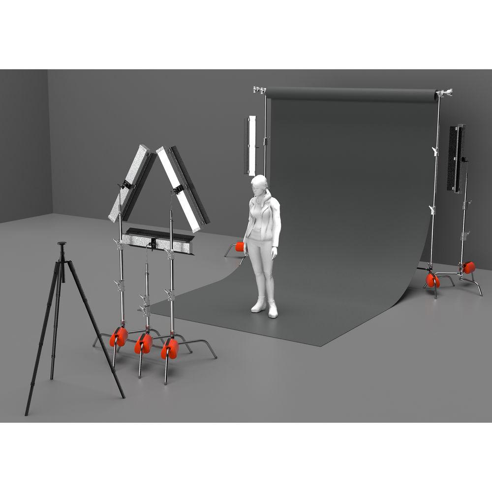 Genaray Triangle with Edge Lighting 36" Soft Strip 5-Light Pro Kit with C-Stands