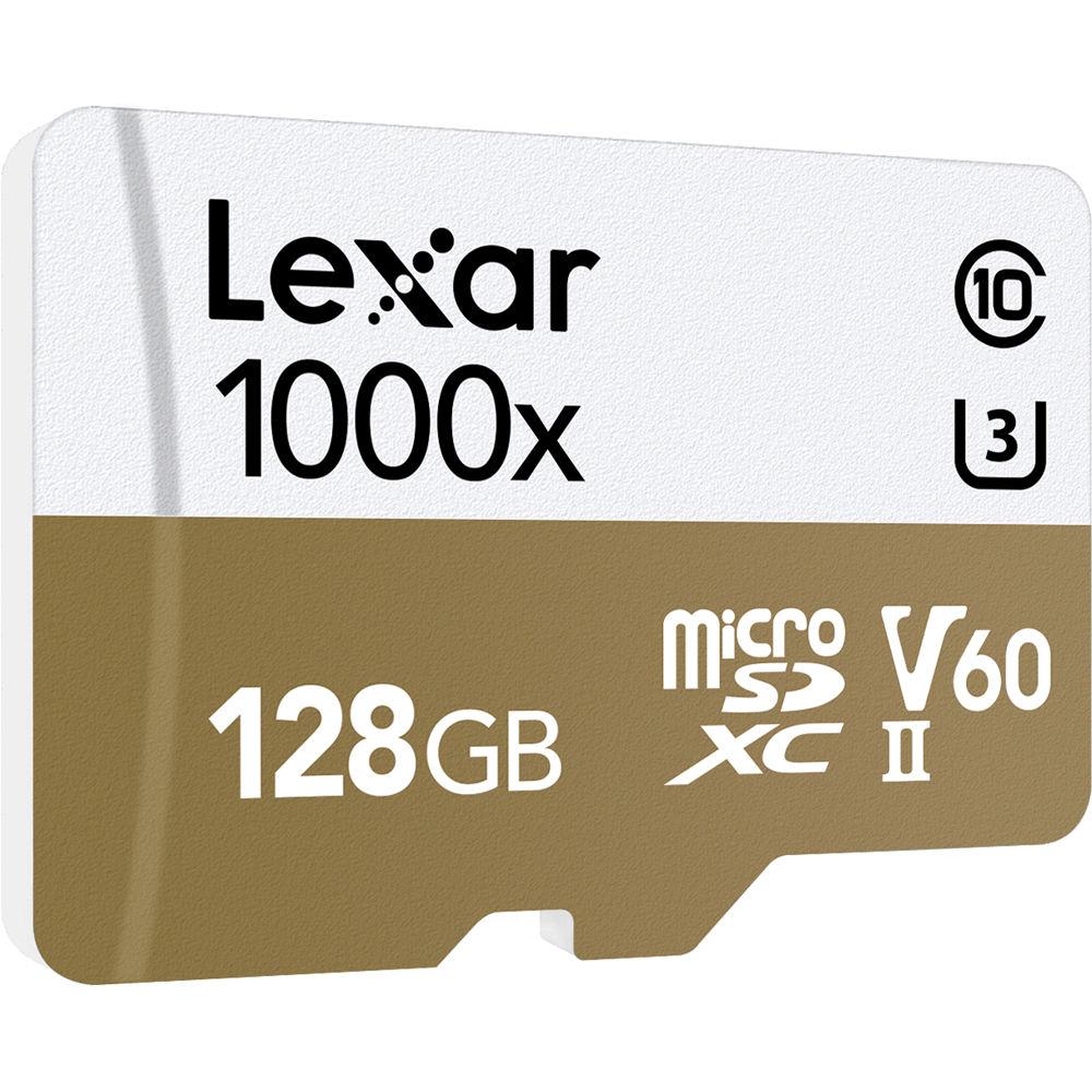 Lexar 128GB Professional 1000x UHS-II microSDXC Memory Card with SD Adapter