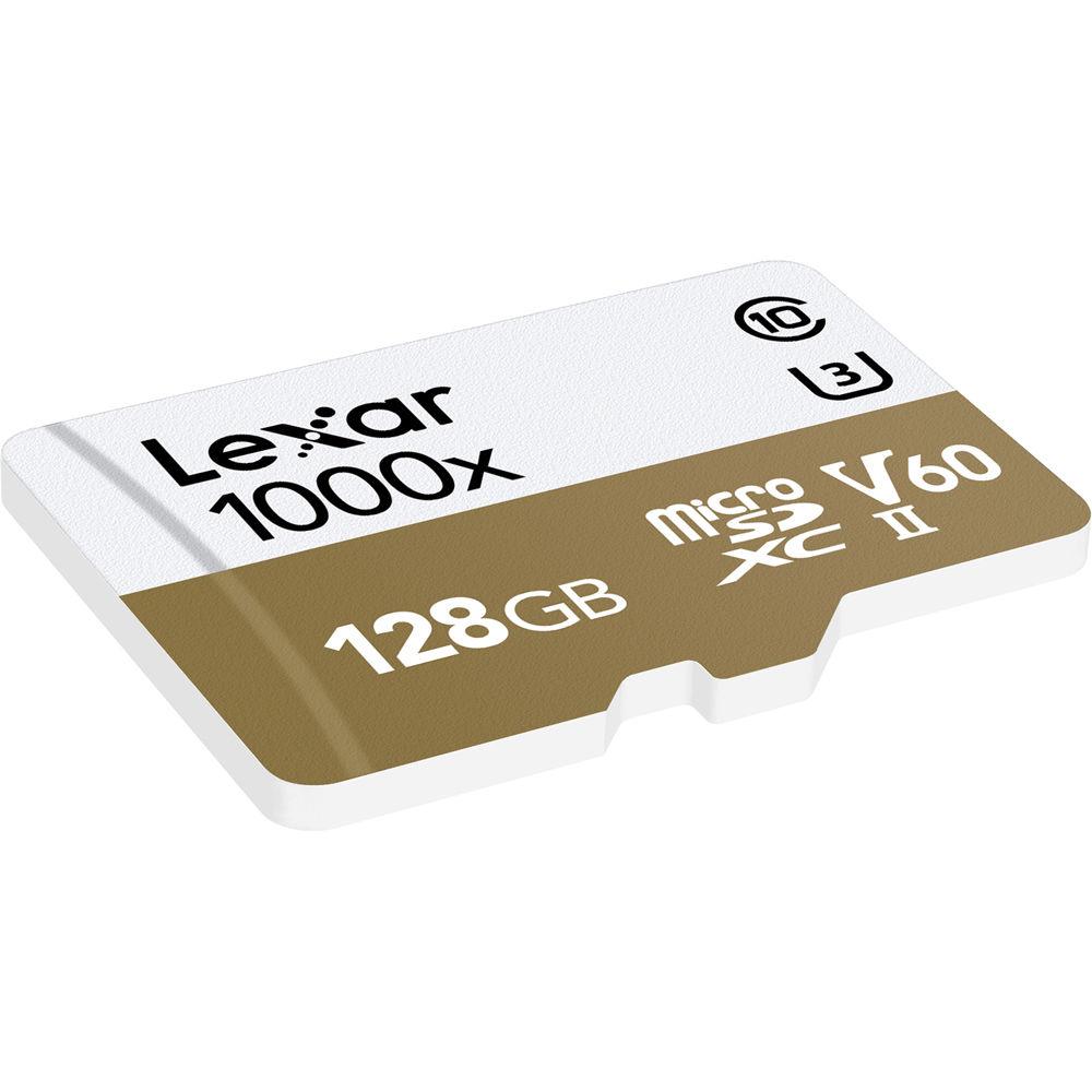 Lexar 128GB Professional 1000x UHS-II microSDXC Memory Card with SD Adapter