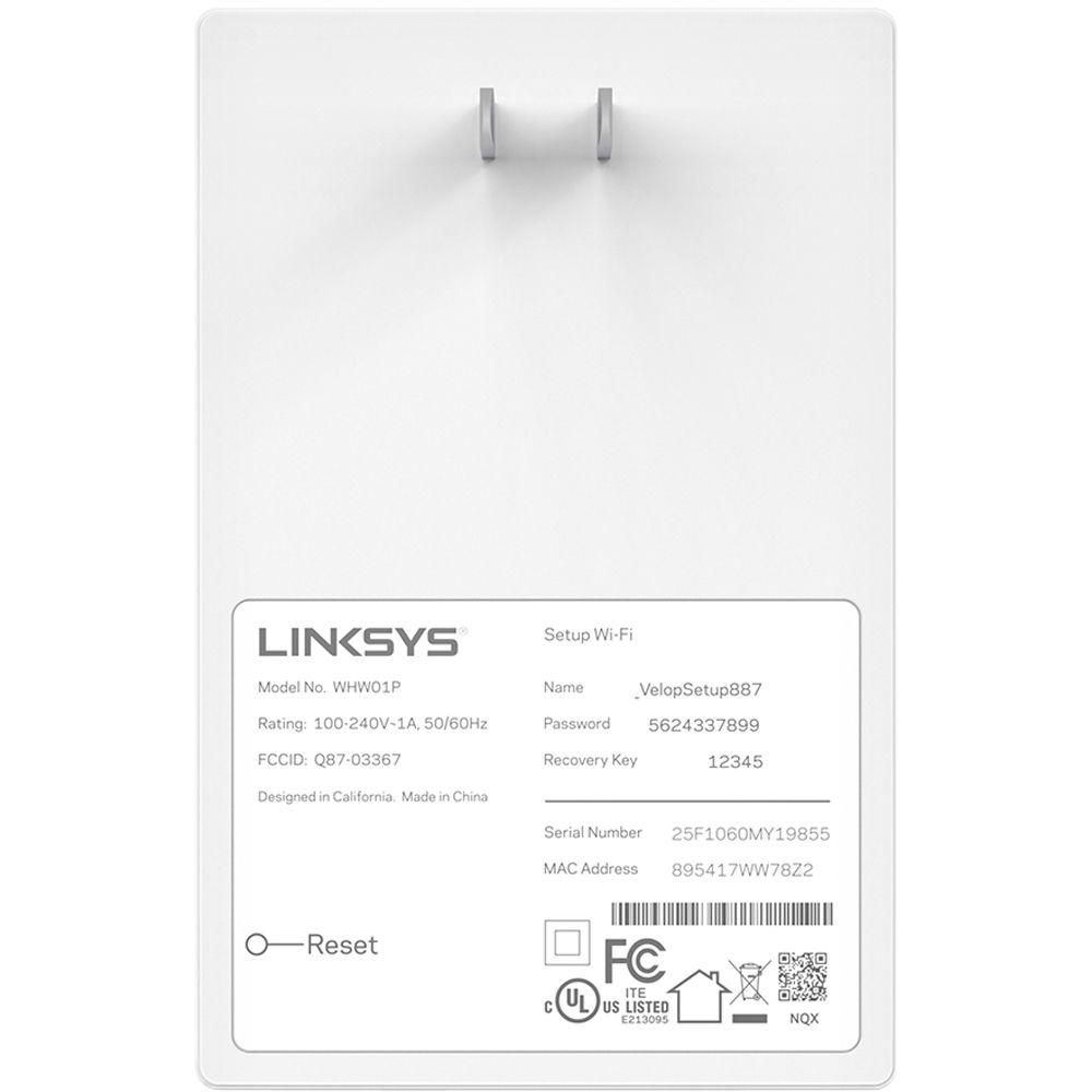 Linksys Velop AC4800 Tri-Band Whole Home Mesh Wi-Fi System with Plug-Ins