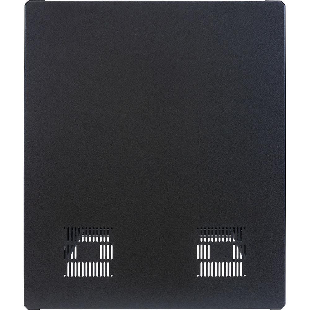 Lowell Manufacturing Rack-Enclosed-18U, 27" Deep, 1-Pair Adustable Rails, Rear Door