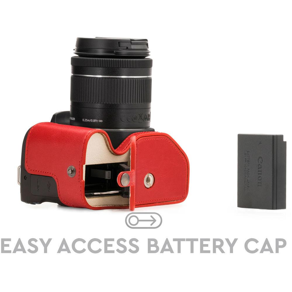 MegaGear Ever Ready Half Case and Strap for Canon EOS Rebel SL2, EOS 200D, Kiss X9