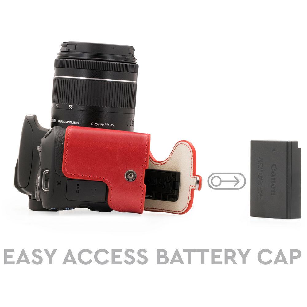 MegaGear Ever Ready Half Case and Strap for Canon EOS Rebel SL2, EOS 200D, Kiss X9