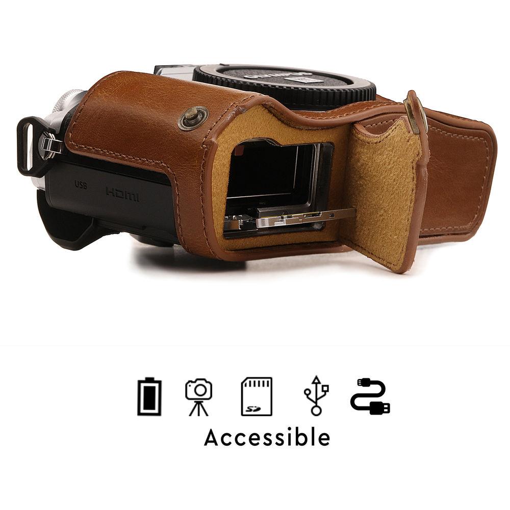 MegaGear Ever Ready Half Case and Strap for Olympus OM-D E-M10 Mark III