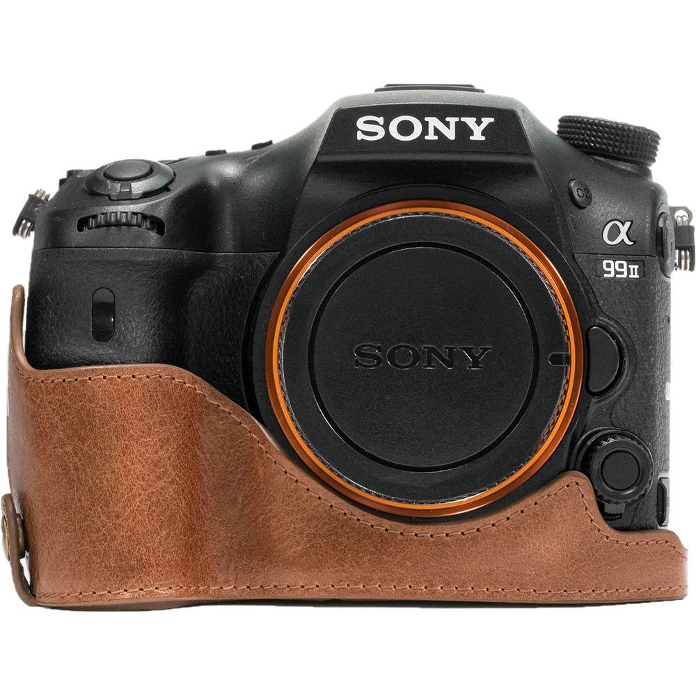 MegaGear Ever Ready Leather Half Case and Strap for Sony Alpha a99 II