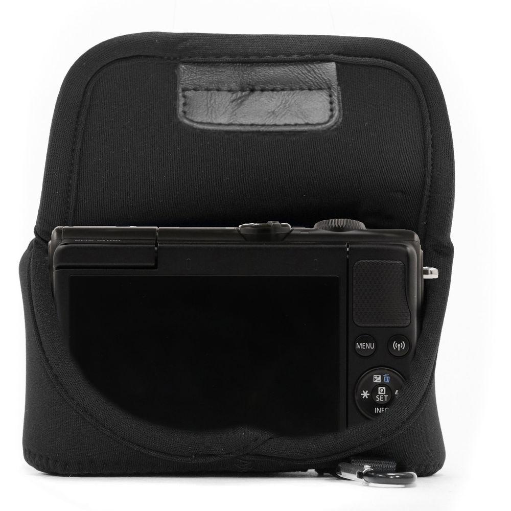MegaGear Ultra-Light Neoprene Camera Case with Carabiner for Canon EOS M100 with 15-45mm