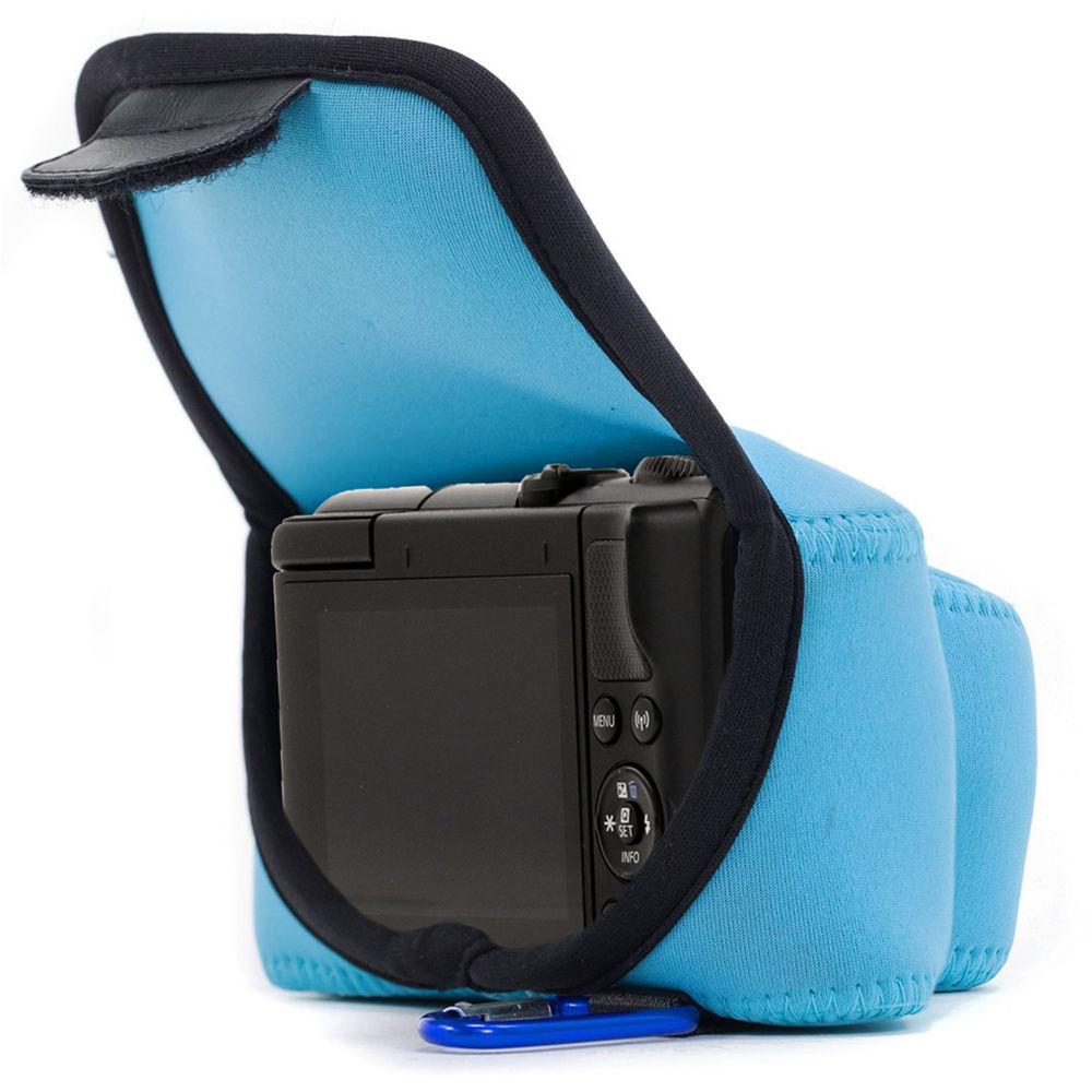MegaGear Ultra-Light Neoprene Camera Case with Carabiner for Canon EOS M100 with 15-45mm