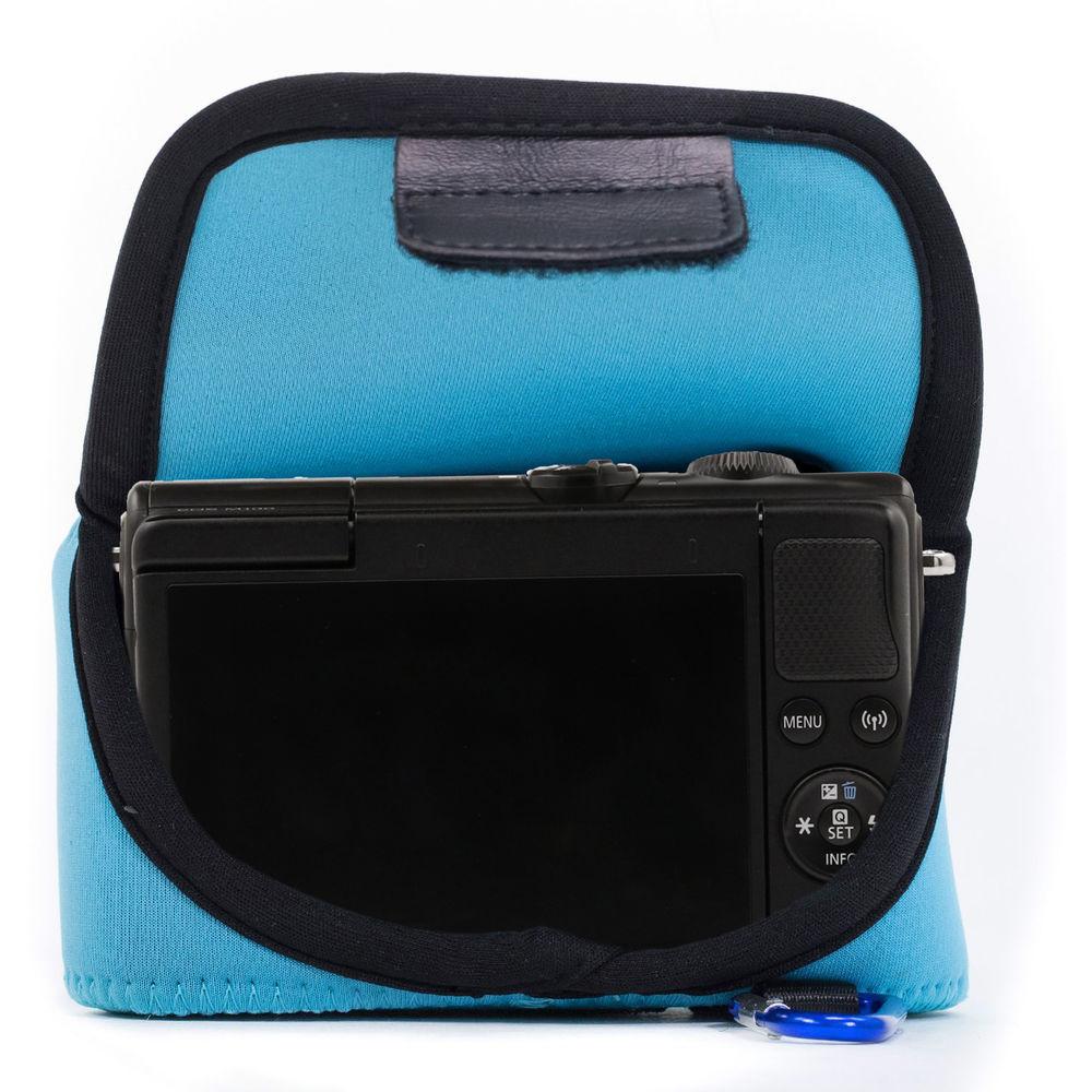 MegaGear Ultra-Light Neoprene Camera Case with Carabiner for Canon EOS M100 with 15-45mm