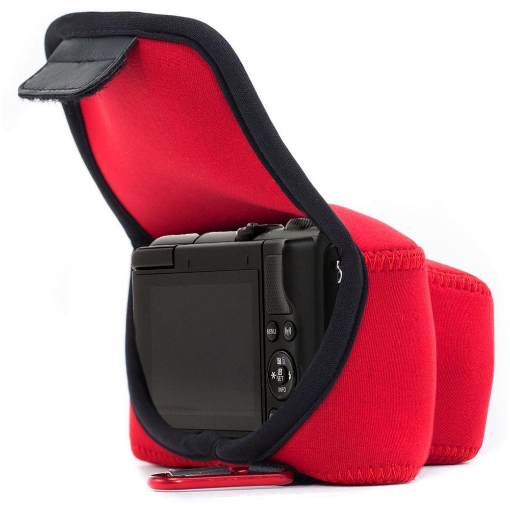 MegaGear Ultra-Light Neoprene Camera Case with Carabiner for Canon EOS M100 with 15-45mm