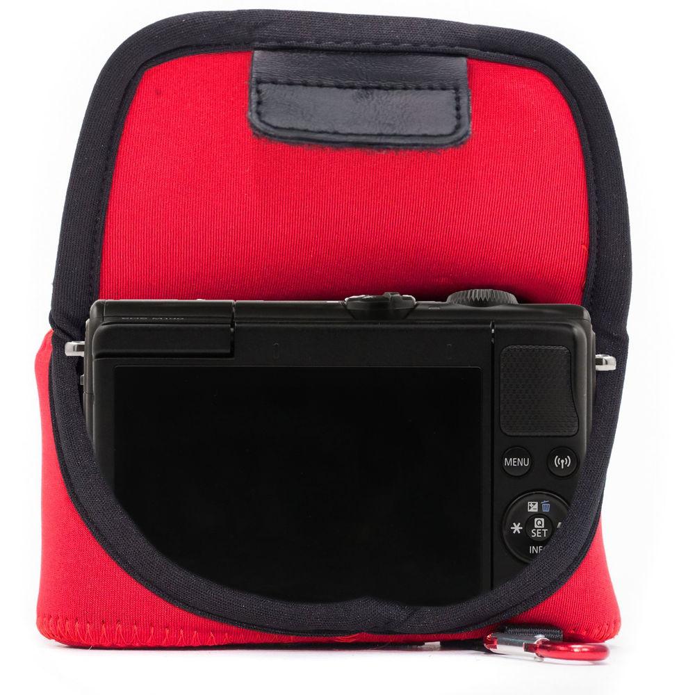 MegaGear Ultra-Light Neoprene Camera Case with Carabiner for Canon EOS M100 with 15-45mm