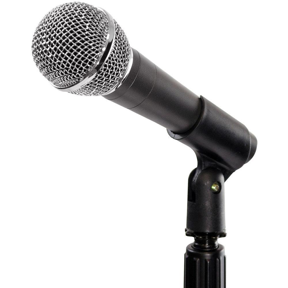 Pyle Pro Microphone Stand with Heavy Compact Base and Universal Mic Mount, Height Adjustable