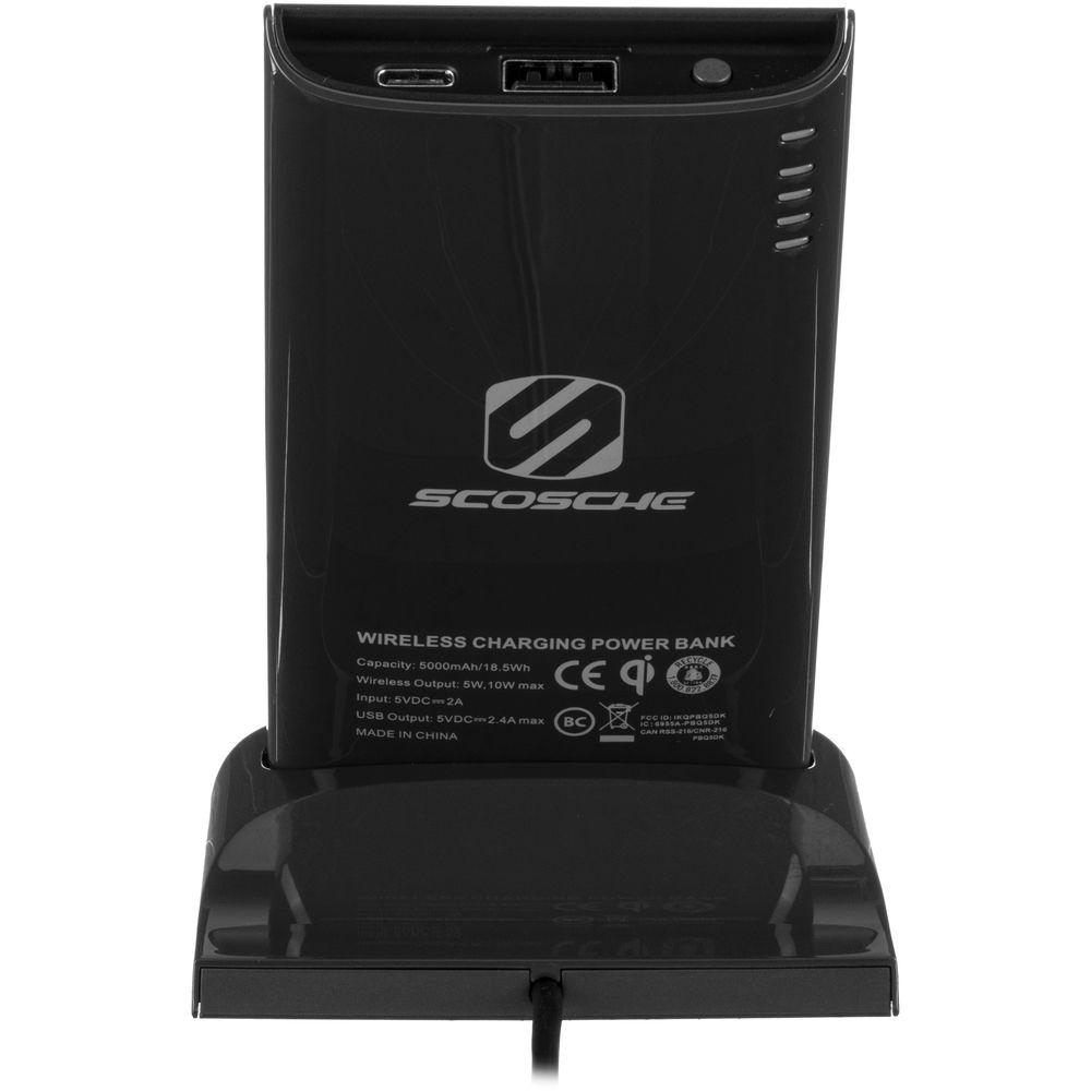 Scosche 2-In-1 Qi Wireless Charging Dock with Portable Powerbank