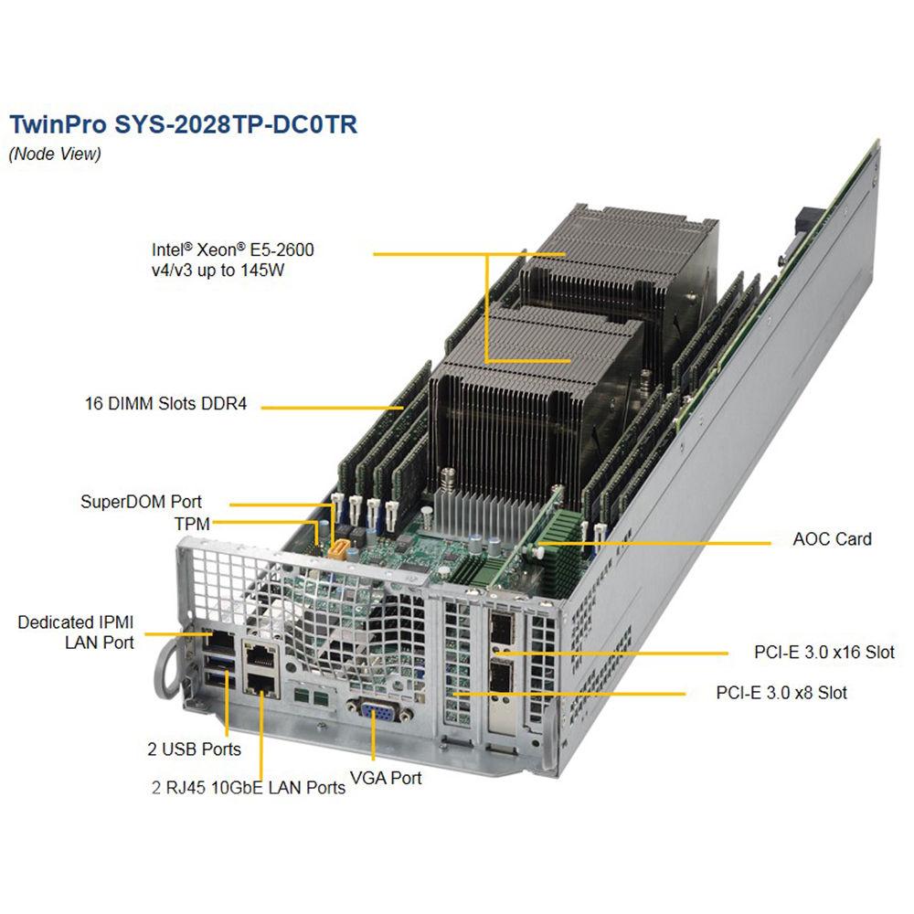 Supermicro 2028TP-DC0TR SuperServer with 24 x 2.5" Hot Swap SAS3 SATA3 Bays
