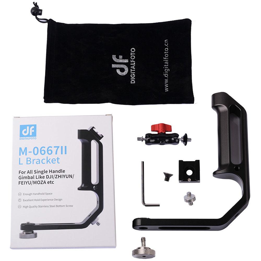 DigitalFoto Solution Limited Universal L Bracket Handle With Cold Shoe Mount For DJI Ronin-S Crane 2 Feiyu AK2000,4000 MOZA Air 2 Single Handle Gimbal