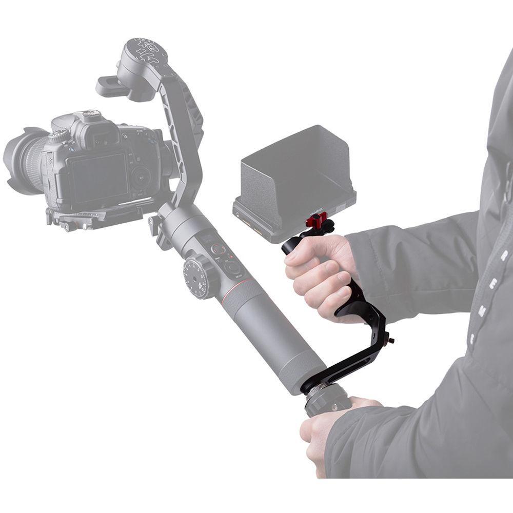 DigitalFoto Solution Limited Universal L Bracket Handle With Cold Shoe Mount For DJI Ronin-S Crane 2 Feiyu AK2000,4000 MOZA Air 2 Single Handle Gimbal
