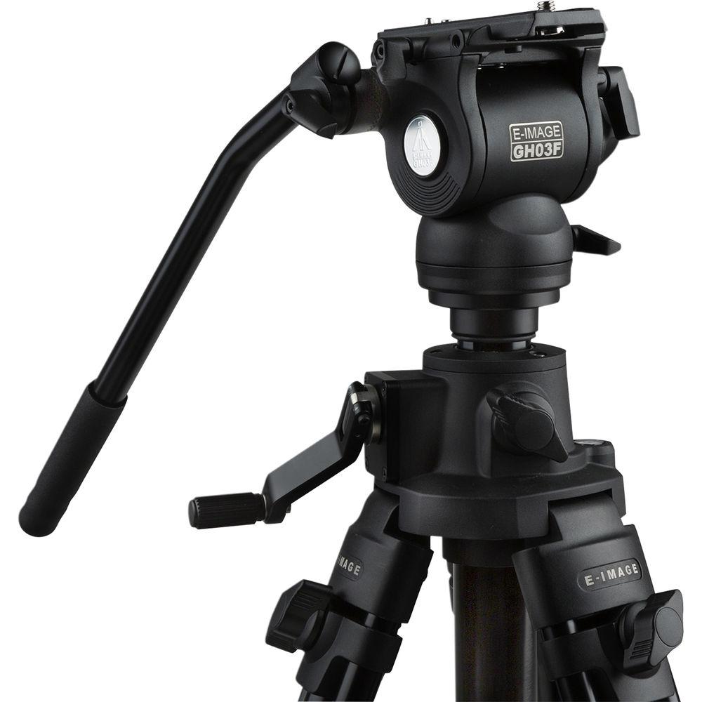E-Image Studio Tripod with Geared Center Column and Fluid Head Kit