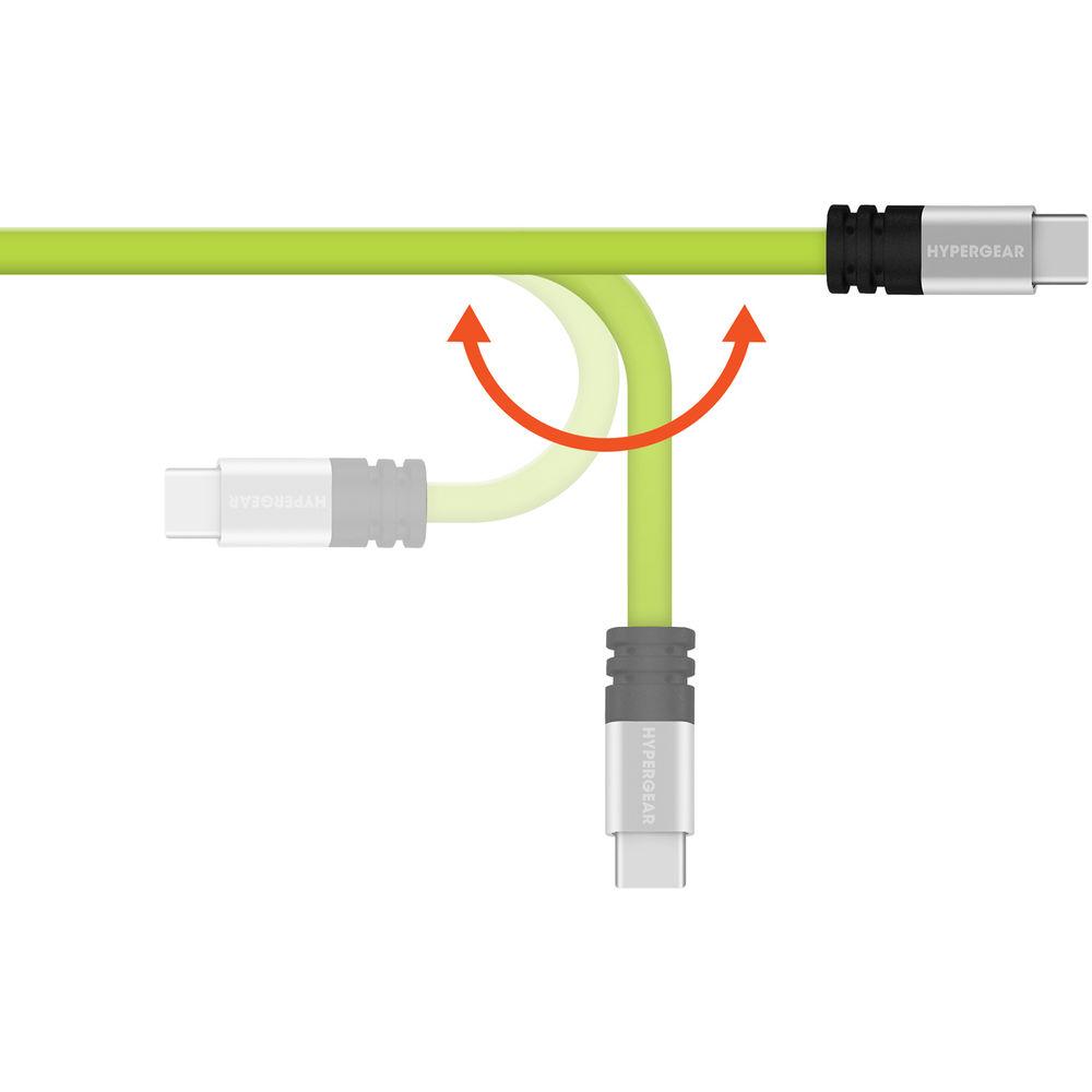 HyperGear Flexi USB 2.0 Type-A to USB Type-C Charge & Sync Flat USB Cable