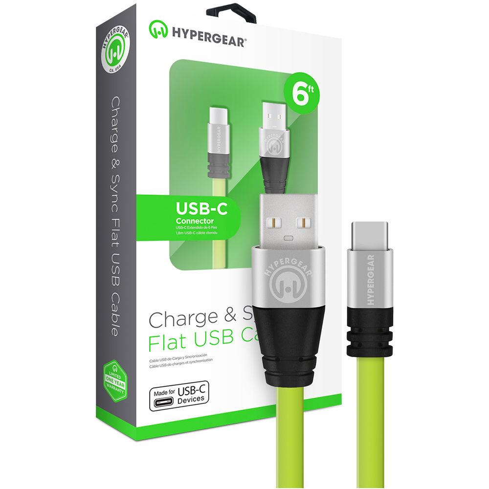 HyperGear Flexi USB 2.0 Type-A to USB Type-C Charge & Sync Flat USB Cable