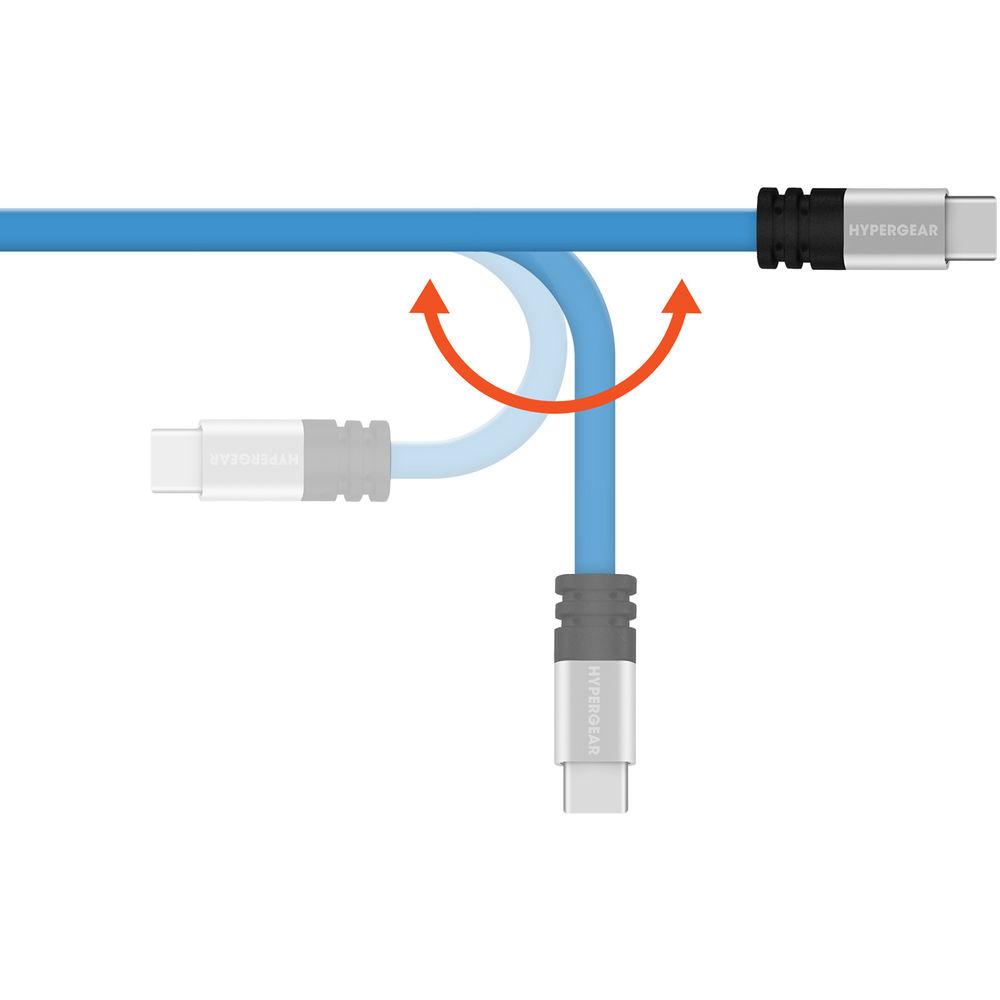 HyperGear Flexi USB 2.0 Type-A to USB Type-C Charge & Sync Flat USB Cable