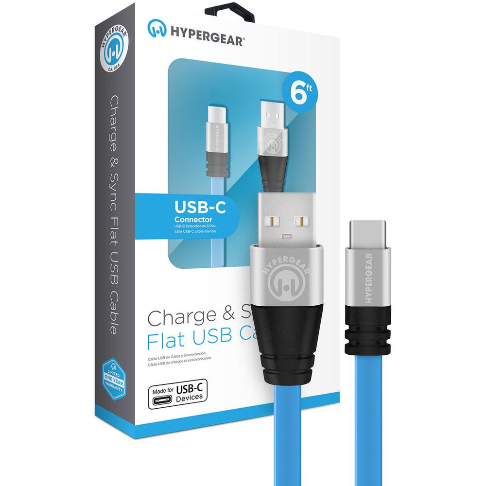 HyperGear Flexi USB 2.0 Type-A to USB Type-C Charge & Sync Flat USB Cable