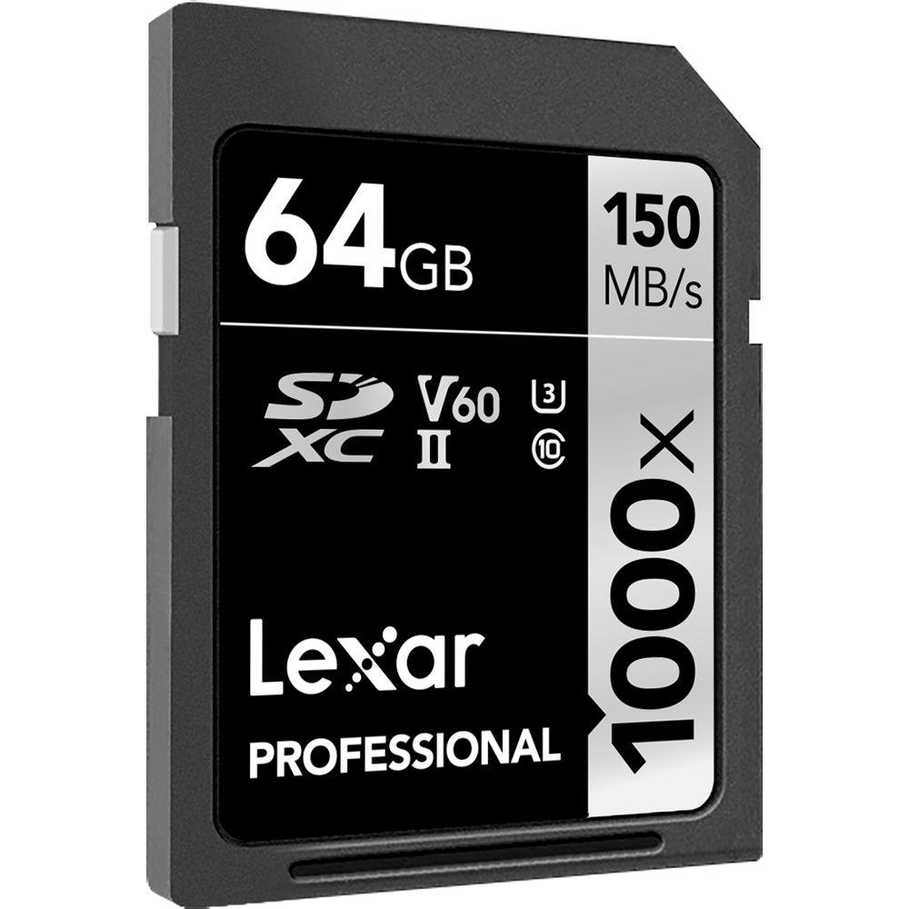 Lexar 64GB Professional 1000x UHS-II SDXC Memory Card