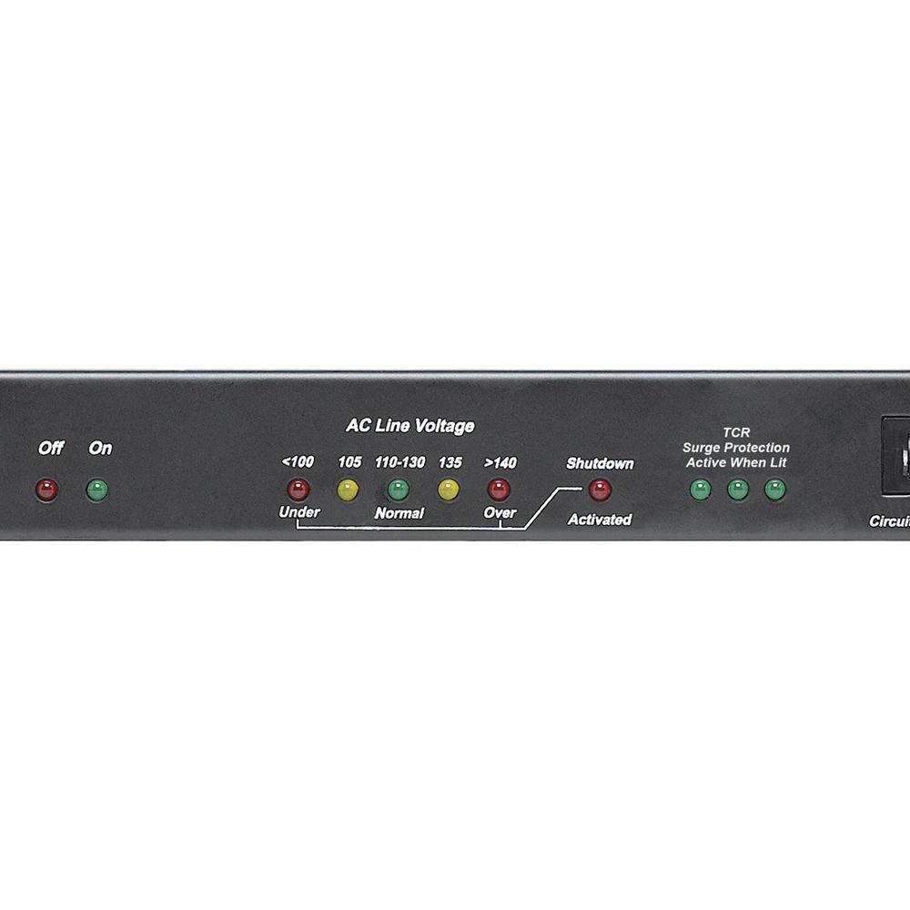 Lowell Manufacturing Power Panel-20A, 6-Switch 3-Unswitch Outlets, 1U, Surge Suppression, O U
