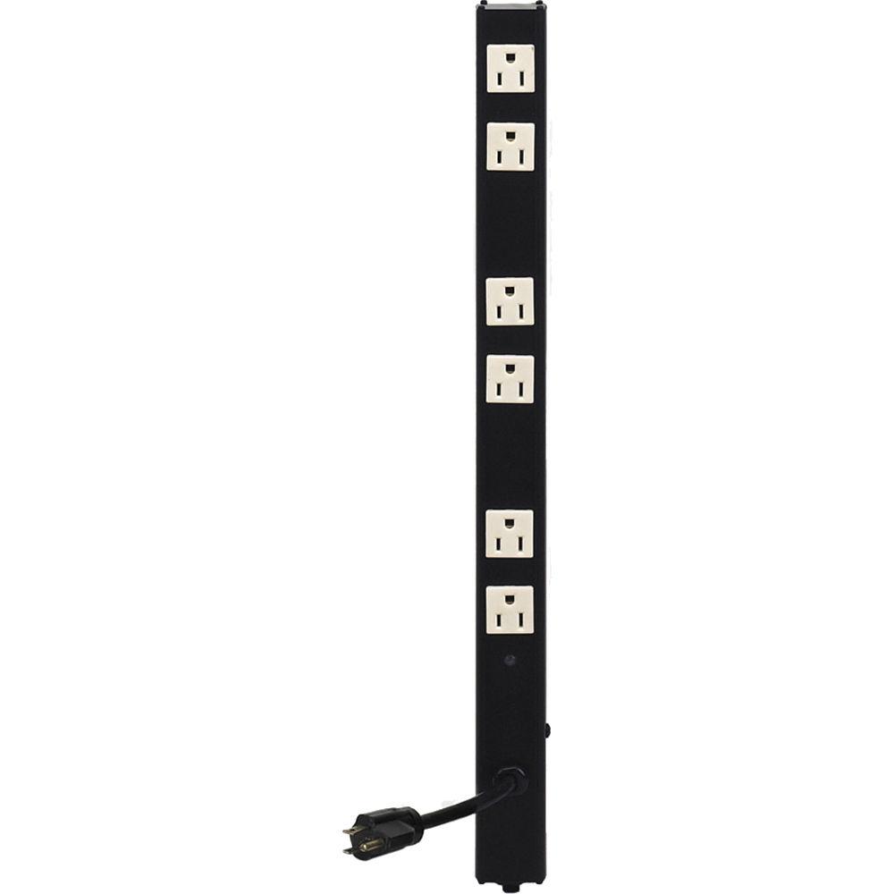 Lowell Manufacturing Power Strip-15A, 6 Outlets, 6