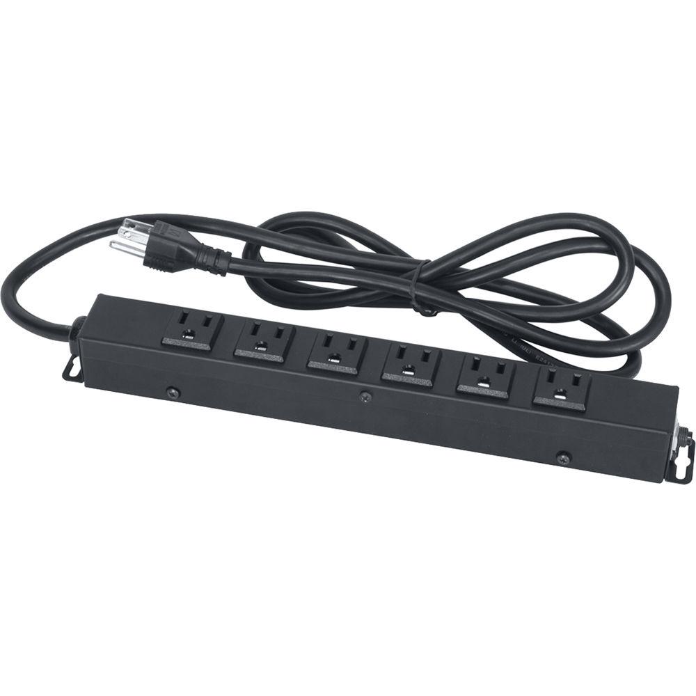 Lowell Manufacturing Power Strip-15A, 6 Outlets, 6