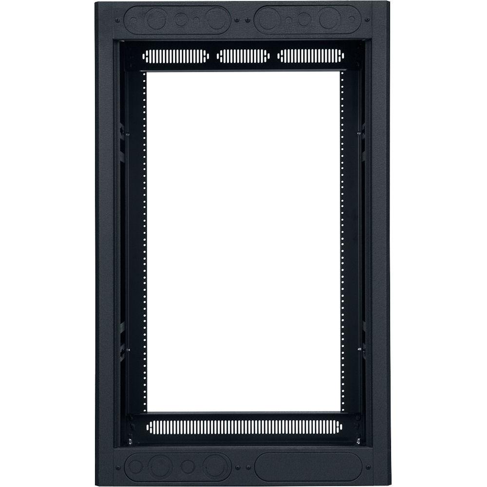 Lowell Manufacturing Rack-Enclosed-21U, 22" Deep, 1-Pair Adustable Rails, Less Rear Door