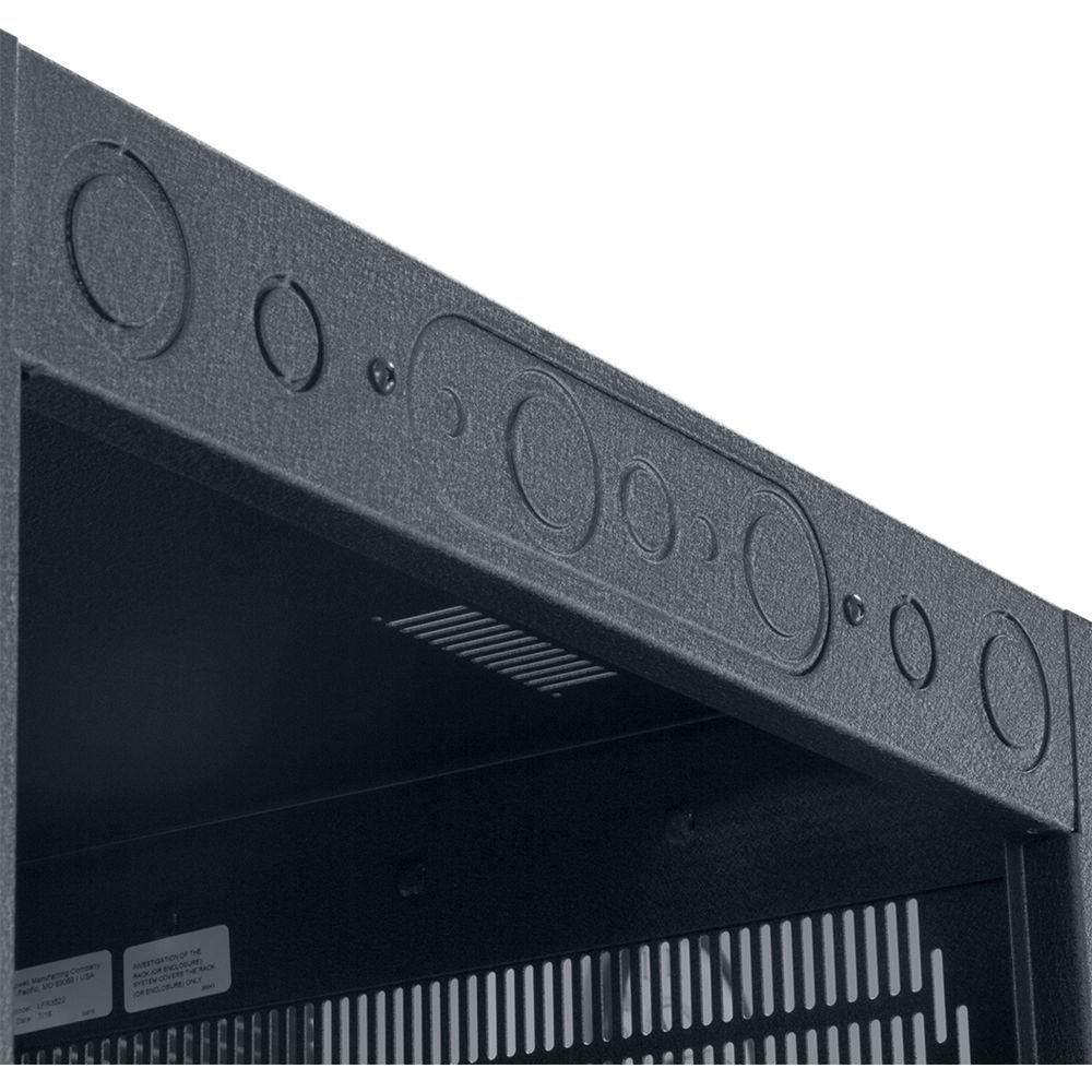 Lowell Manufacturing Rack-Enclosed-44U, 27"Deep 1-Pair Fixed Rails, Rear Door