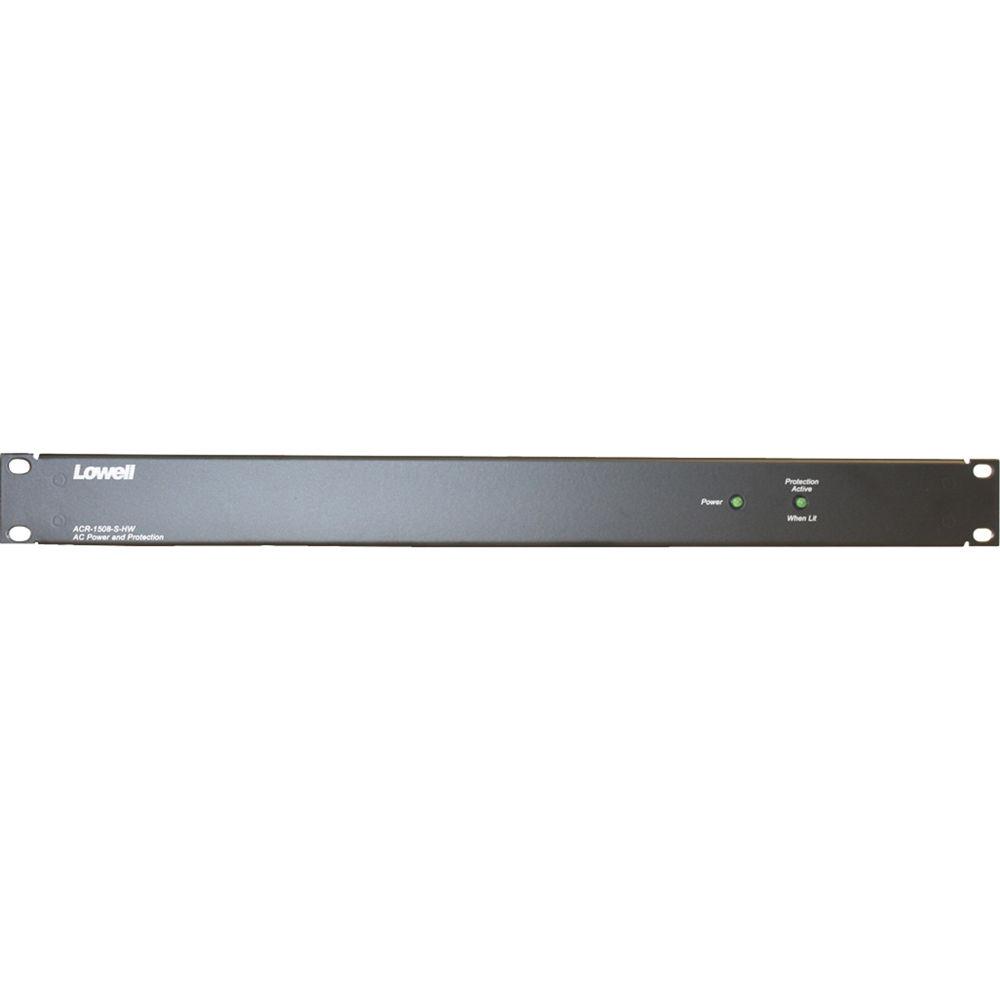 Lowell Manufacturing Rackmount Panel With 15A Power, 8 Outlets, Surge Suppressor Protection, Hardwired