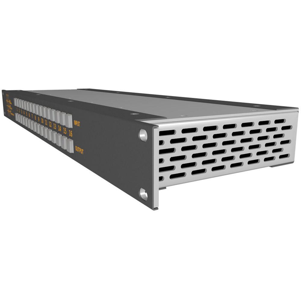 Matrix Switch 16 x 16 Analog Audio Router with Button Panel