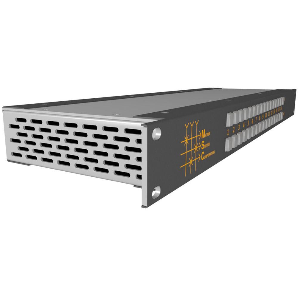 Matrix Switch 16 x 16 Analog Audio Router with Button Panel