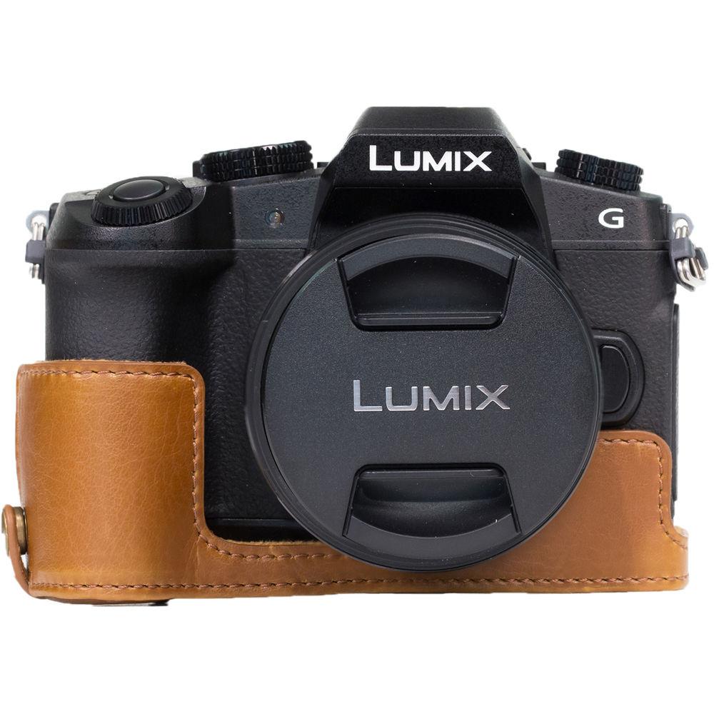 MegaGear Ever Ready PU Leather Case and Strap for Panasonic Lumix DMC-G85 or G8 with 12-60mm Lens