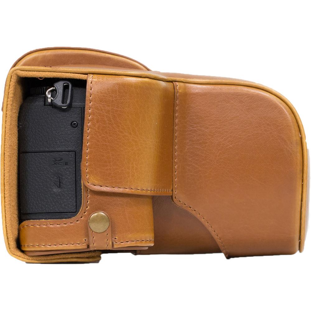 MegaGear Ever Ready PU Leather Case and Strap for Panasonic Lumix DMC-G85 or G8 with 12-60mm Lens