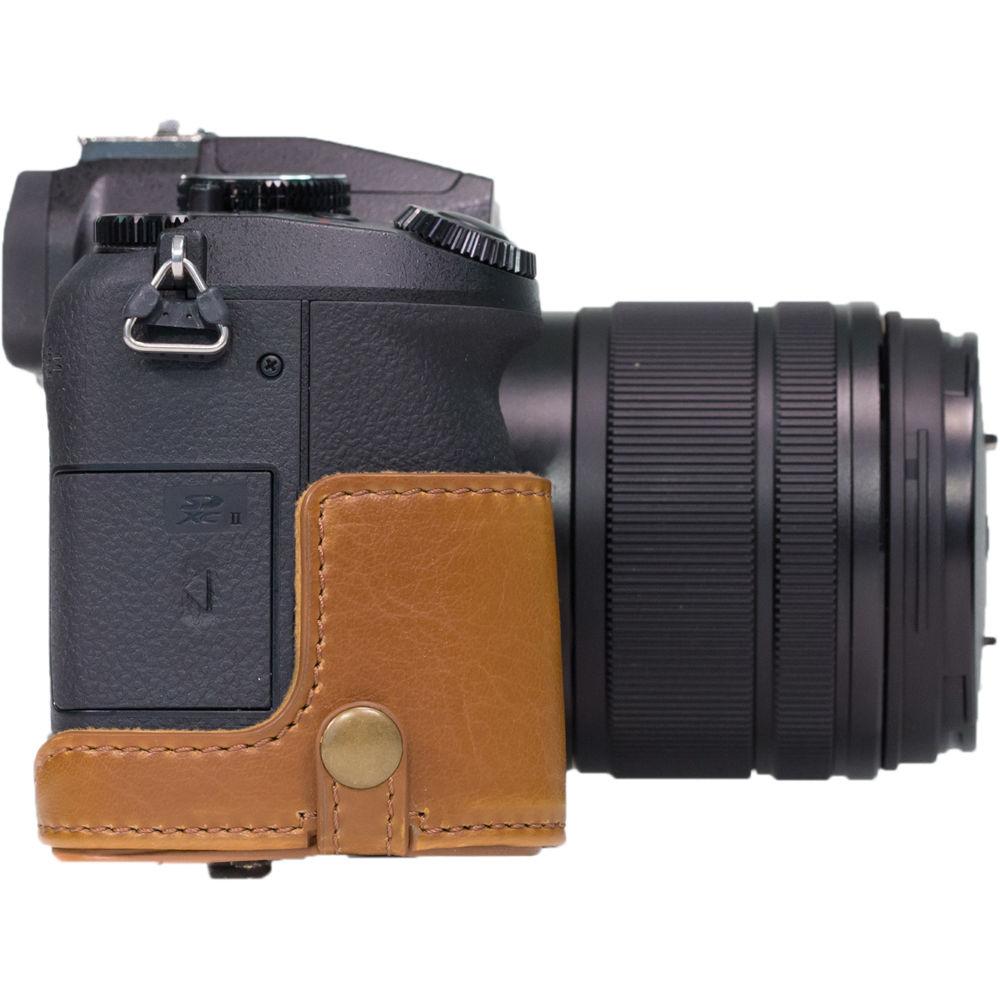 MegaGear Ever Ready PU Leather Case and Strap for Panasonic Lumix DMC-G85 or G8 with 12-60mm Lens