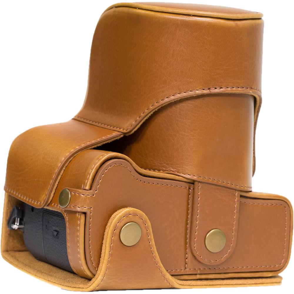 MegaGear Ever Ready PU Leather Case and Strap for Panasonic Lumix DMC-G85 or G8 with 12-60mm Lens